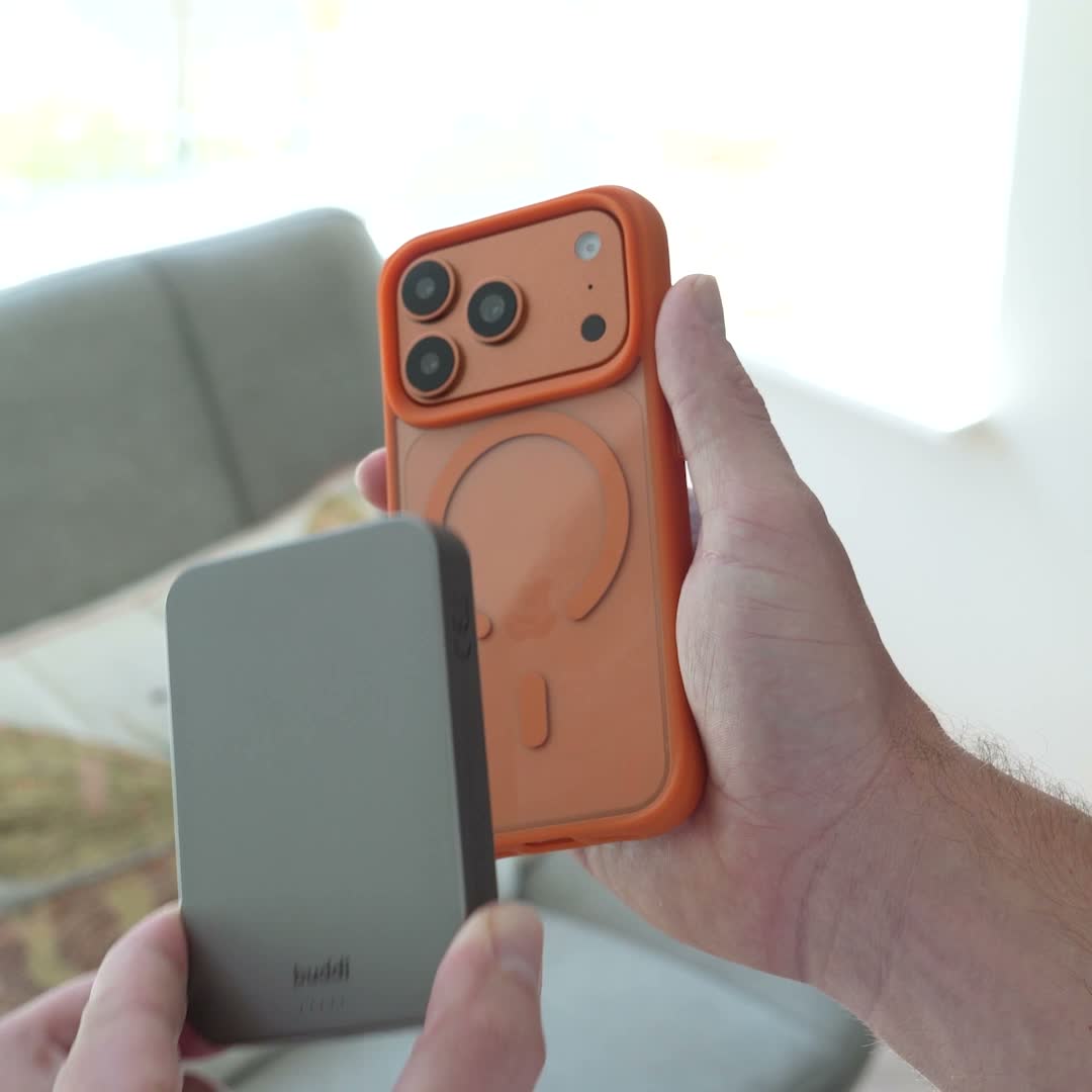 Buddi Connect Pro 5.000 mAh Magnetische MagSafe Qi2 Powerbank 15W Zwart video